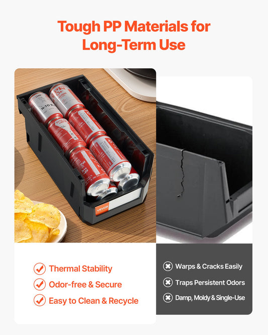 Plastic Stackable Storage Bins for Garage, Workshop & Home Organization