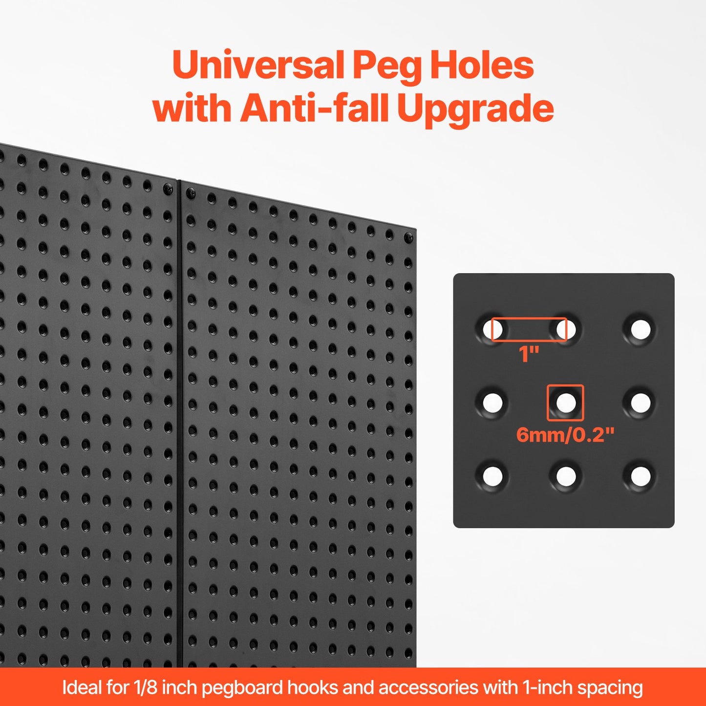 24x12 Metal Pegboard Panels 4-Pack Heavy Duty Black