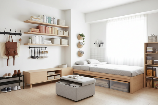 Small room with small space organization ideas.