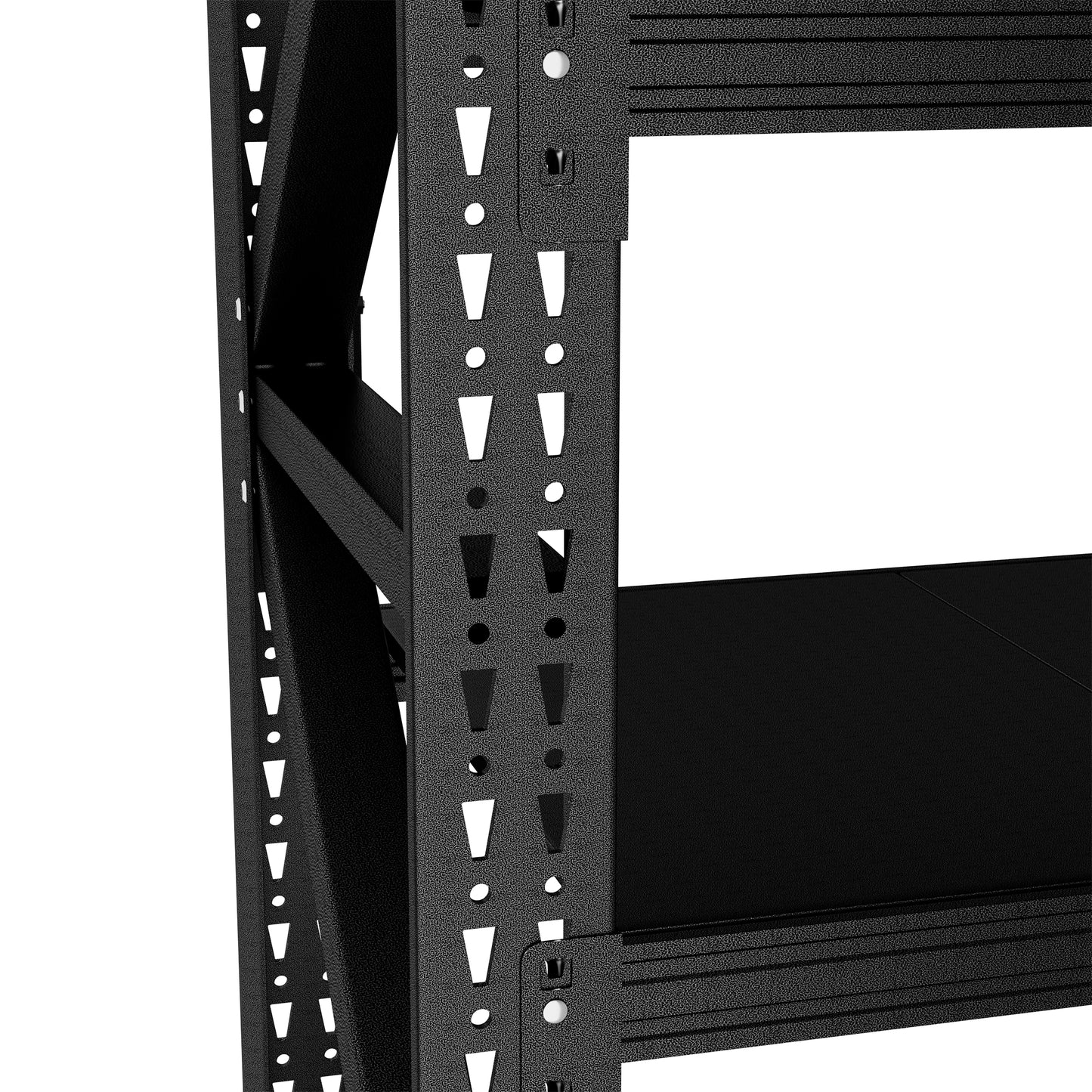 6000 lb Heavy Duty Garage Shelving - Extra Wide 4-Shelf Adjustable Metal Storage Unit, 75" W x 24" D x 69" H Industrial Rack for Warehouse, Black