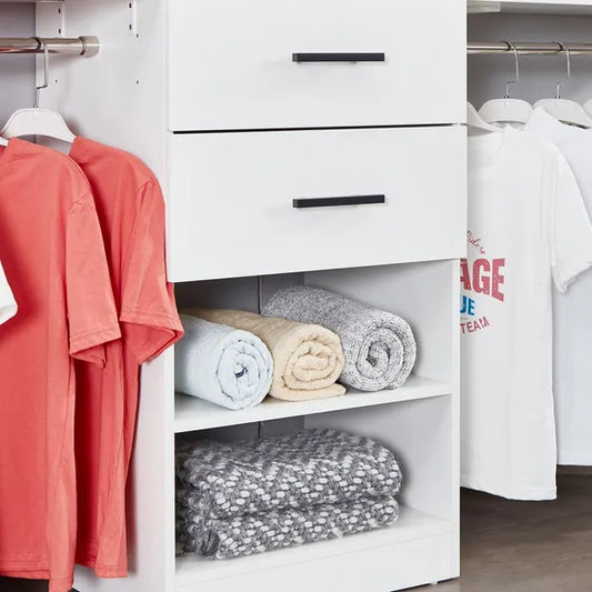 Closet Organizer With Clothing Racks, Drawers, and Shelves, Walk In Closet System