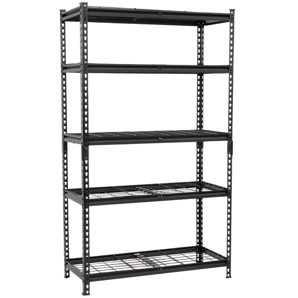 5-Tier Heavy-Duty Garage Shelving Unit - 2250 lb Capacity Adjustable Steel Storage Shelves, Boltless 36" W x 18" D x 72" H Black