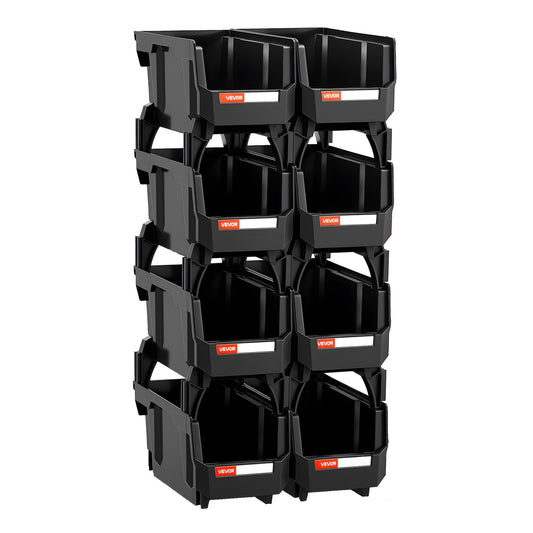 Plastic Stackable Storage Bins for Garage, Workshop & Home Organization