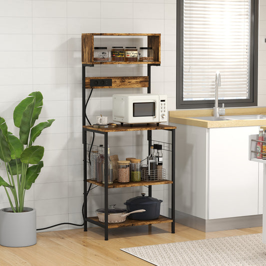 Kitchen Bakers Rack with Power Outlet