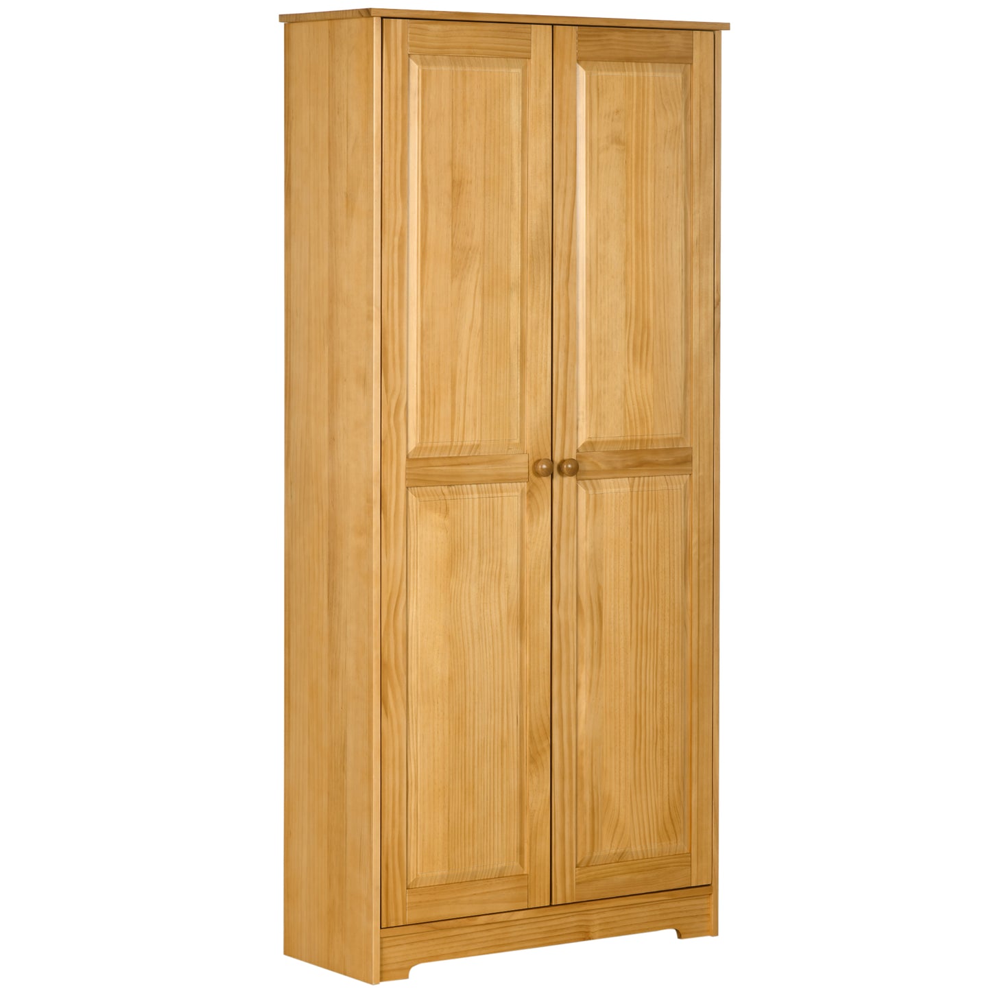 67" Pinewood Kitchen Pantry Cabinet w/ Adjustable Shelves