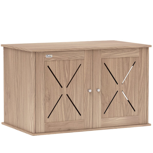 Hidden Cat Litter Box Enclosure With Ventilated Door