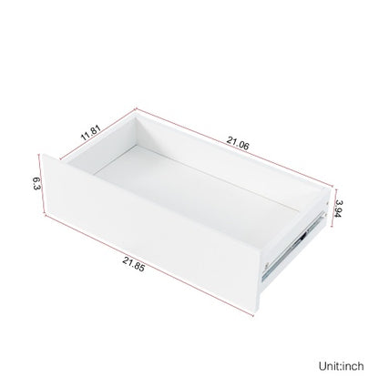 63" White Kitchen Hutch Cabinet Pantry w/ Microwave Shelf