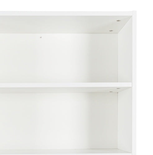 63" White Kitchen Hutch Cabinet Pantry w/ Microwave Shelf