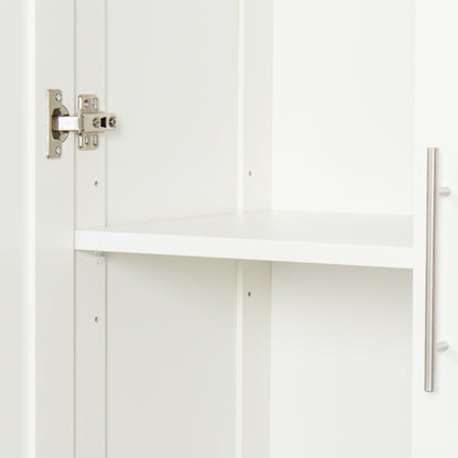 White Pantry Cabinet 71" Tall w/ 2 Doors & Adjustable Shelves